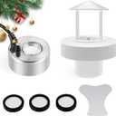 Mxmoonant 350ml/H Ultrasonic Mist Maker Fogger Metal Atomizer with Removable Splash Guard for Water Fountain Pond Pot Rockery Sink