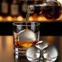 2" Clear Ice Ball Maker with ClearCore Technology, 150 pcs/Day, 4 pcs in 38 Mins, Sphere Ice Maker with Enhanced Insulation, Self-Cleaning, Automatic Water Supply for Whiskey & Bourbon