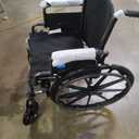 Medline Comfortable Folding Wheelchair with Swing-Back, Desk-Length Arms and Elevating Footrests, 18W x 16D Seat,