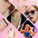 Taybonds Beaded Bracelet Assembly Set  Polymer Clay & Letter Beads with Minimalist Accent Pieces, Aesthetic Jewelry Components for Adult Personal Style (120 Colors)