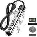 2000W Immersion Water Heater, Portable Bucket Water Heater with Digital LCD Thermometer,Electric Submersible Water Heater with Stainless Steel Cover Heats up to 5 gallons of Water in Minutes,UL Listed