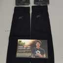 LUX Soccer Sleeves w/FREE Guard Stays for Men/Boys/Youth Compatible w/Soccer Grip Sock (Large, Black)