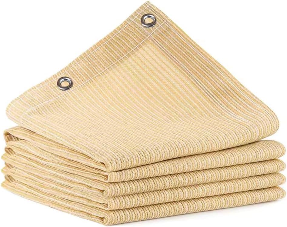 8x20 FT Shade Cloth, 90% UV Block, 200GSM HDPE Fabric | Breathable Beige Sun Shade Screen with Grommets for Patio, Pergola, Garden, Outdoor, Deck, Backyard & Carport