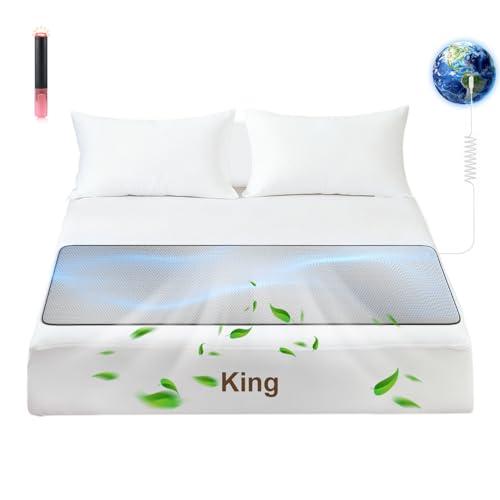 XKETA Graphene Grounding Mat for King Bed: Indoor Earth Therapy for Better Sleep & Energy Boost – Conductive Sleep Pad with Grounded Benefits – Wellness Gift Kit for Women