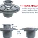 Neodrain 2-Inch PVC Sub Drain, Shower Drain Base, No Hub Shower Drain Base with Rubber Gasket for 2 inch Linear & Square Drain Installation