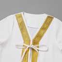 IDOPIP Muslim Baby Boys Ramadan Eid Outfit Cardigan Kaftan Thobe Arabic Islamic Abaya Dubai Robe Clothes with Head Scarf+Rope