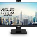 ASUS BE24EQK 24” Business Monitor with 1080P Full HD IPS, Eye Care, DisplayPort HDMI, Frameless, Built-in Adjustable 2MP Webcam, Mic Array, Stereo Speaker, Video Conference,Black