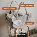 Parker Baby Diaper Caddy - Nursery Storage Bin and Car Organizer for Diapers and Baby Wipes - Oatmeal, Regular
