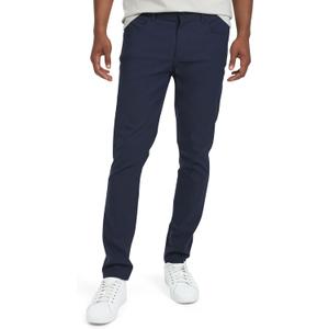 DKNY Mens Lightweight Travel Pants for Men- Skinny Fit Performance Tech Hiking Pants for Men | Business Casual Mens Work Pant (32W x 30L, Navy)