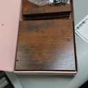 TEAMIX 2 Pack Monitor Stand Riser-20 inch, Wooden Tabletop Shelf for TV/PC/Laptop/Printer, Rustic Brown Monitor Riser with Storage, Computer Stand Ergonomic Design