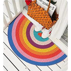 FWEHIO Door Mat Rainbow Pet Welcome Mat Non-Slip Floor Front Doormat Resist Dirt Rug for Indoor Outdoor Easy to Clean (Rainbow 3, 40 * 80cm)