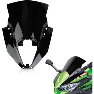 Windshield for Ninja 650 ER6F 2020-2025 - PSLER Windscreen Wind Deflector Protector Fairing for 650 ER6F 2020-2025(Black)