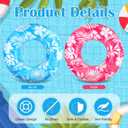 ShinyRelief 2 Pcs Pool Tubes for Adults 42inch Large Inflatable Floats Tube Tropical Leaves Inflatable Pool Floats Rings Colorful Swimming Ring Summer Hawaii Swimming