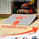 Heavy-Duty Shed Garage Access Ramps 2 PCS, 1500LBS Capacity Anti-Slip Punch Plate, Perfect for Riding Mowers, Motorcycles, Tractors, Snow Blowers & Garden Carts