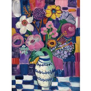 TAOZI&LIZHI Puzzles for Adults 1000 Pieces, Flower in Vase Jigsaw Puzzles for Challenging Family Home Decor Gifts DIY Puzzle Colorful Art - 20 x 27 Inches