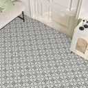 Peel and Stick Floor Tile Waterproof Vinyl Flooring Self Adhesive 11.8in X 11.8in, Peel and Stick Flooring Lined Up Easily for Home Decoration, Soft Material Avoids Breakage(10pcs, Black)