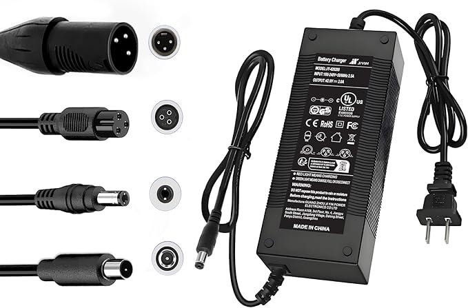 Brokeir UL Listed 42V 2A Replacement Electric Scooter Charger for 36V Hoverboard Charger with 5 Plugs, Compatible with Scooter Power Adapter
