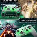 Switch Controller Compatible with Switch 1/2/Lite/OLED, Wireless Pro Controllers Work with iOS/Android/PC with RGB Light, Programmable, TURBO & Wakeup