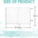 Regalo Safety 35" Extra Tall Baby Gate for Stairs, Wall Mounted 2-in-1 Wide Stair Gate for Babies, Toddlers, & Pets, Includes Banister and Wall Mounting Kit, White