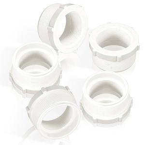 Wenqik 5 Pcs PVC Pipe Fitting 2" Male Thread to 1-1/2"female Thread Reducer Bushing PVC Adapter Pipe Fittings Male to Female Threaded Pipe Sink Drain Adapter for Connecting Pipe