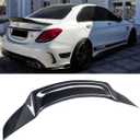 Duckbill Rear Spoiler Compatible with Mercedes-Benz C-Class W205 Sedan 2015-2021, R-Style Trunk Lip Wing Spoiler, Fits C63 C180 C200 C250 C300 C400 C450 (Carbon Fiber Pattern)