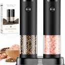 Electric Salt and Pepper Grinder Set Automatic Battery Pepper Mill Shakers Adjustable Coarseness Upgraded Larger Capacity with Led Home and Kitchen Appliances Birthday Gifts for Women Mom