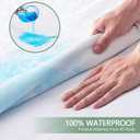 Premium Waterproof Mattress Protector Full Size, Breathable Bed Cover 3D Air Fabric Cooling Mattress Pad Cover Smooth Soft Noiseless Washable, 8''-21'' Deep Pocket (White)
