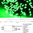 300 LED St Patricks Day Lights, 98.5FT Christmas String Lights with 8 Lighting Modes, Waterproof & Connectable Mini Lights, Plug in for Indoor Outdoor Holiday Xmas Party Bedroom Decorations (Green)
