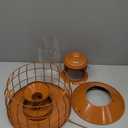 Squirrel Proof Bird Feeders, Metal Wild Bird Feeders for Outdoors Hanging, 3.5LB Heavy Duty Caged Squirrel Proof Bird Feeders, Chew-Proof, Weather Resistant, Patio Backyard Garden Decor (Brown)