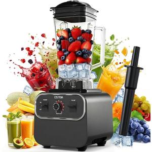 OSTBA 1600W Commercial Professional Blender for Kitchen, Heavy Duty Countertop Smoothie Blender, 68oz Large Capacity, 10-Speed Control, 6-Leaf Blades for Ice Crushing & Frozen Fruit, BPA-Free