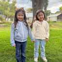 Vieille Baby Toddler Fleece Hooded Jacket Boys Girls Cute Bear Ear Zip Up Outerwear 1-5 Years (Gray)