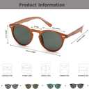 Small Retro Round Sunglasses for Women Men UV400 Protection Vintage Designer Trendy Frame