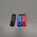 64GB USB Flash Drives, USB Stick, Thumb Drive Rotated Design, Memory Stick with LED Light for External Storage and Backup Data, Jump Drive, 3 Pack 64GB (3 Colors: Black Red Blue)