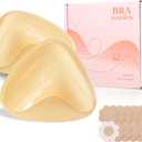 Moulyan Push up Sticky Pads Bra Inserts,Double Sided Sticky Inserts Bra,Sticky Bra Inserts,Instant Adhesive Bra (Medium)