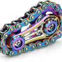 Cool Sprockets Hand Roller Fidget Chain Toys, Metal Fidget Spinner, Sensory Bike Chain Gears, EDC Novelty Anti Anxiety Hand Finger Spinner Kinetic Desk Office Birthday Gift for Boys Men Boyfriend (Multicolored)
