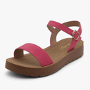 SODA GIRL Flat Sandals Open Toes Ankle Strap Casual Walking Shoes SIZE 4