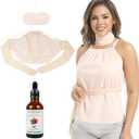 Castor Oil Vest Pack Wrap, 2Oz Organic Cold Pressed Glass Bottle Oil, Soft Organic Cotton Flannel & Waterproof PUL, Reusable Massage Castor Oil Pack Kit