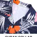 APTRO Men's Hawaiian Shirt Short Sleeve Summer Beach Tropical Button Down Shirt (Black, XXL)