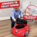 Hot Wheels Race Car Potty Training Toilet, Includes Detachable Toddler Toilet Seat and Kids Potty, Ages 12 Months and Up, Red