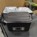 EAST OAK XL 6.3-Cup Cordless Electric Lunch Box for Adults, Heated Lunch Box for Men with Scheduled Heating, Portable Car Food Warmer with Utensils, Two-Tier Bag, Removable Divider (Extra Large, Black)