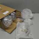 Nuogo 6 Pcs Plastic Candy and Cookie Jar with Lids Decorative Apothecary Jars Candy Buffet Containers Clear Airtight Food Storage Canister Home Decoration(42 oz,Classic)