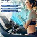 FRIZCOL 12000mAh 8 Inch Portable Clip On Fan Rechargeable, Battery Operated Desk Fan, Camping Fans with lights and Remote, USB Fans Sturdy Clamp for Golf Cart Desk Office Stroller Bedroom Tent (BLACK)