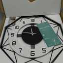 Large Wall Clocks for Living Room Decor Modern Silent Wall Clock for Home House Kitchen Bedroom Decorative Big Wall Clock Non Ticking Battery Operated Quartz for Bathroom Outdoor Indoor 17 in