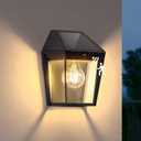 LUTEC Solar Wall Lights Outdoor, Solar Wall Lanterns with 3 Modes, Dusk to Dawn Motion Sensor Led Sconce Lights, Waterproof Exterior Front Door Porch Lights for Outside, Patio, Garage- 1Pack