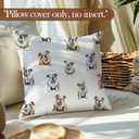 Funny English Bulldog Throw Pillow Covers 18x18, English Bulldog Gifts for Women Men, Dog Lovers Gifts Decorative Pillow Covers, Dog Pillowcases Cushion Case for Home Couch Bedroom Decor