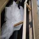 Benjara Queen Size Bed with 4 Storage Drawers, Bookcase Headboard, Walnut Brown