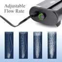 AQQA Aquarium Air Pump,3.5W 5W Dual Outlet Oxygen Pump with 2 Air Stone,Adjustable Air Valve Quiet Bubbler Pump,Up to 160 Gallon Fish Tank (5w)