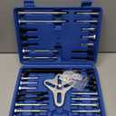 Thorstone 46pcs Harmonic Balancer Puller Set, Steering Wheel Flywheel Crankshaft Pulley Puller,Blue