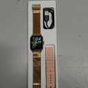 CASCHO Smart Watches for Women (Android/iOS), 1.85" HD Smart Watch with Calls/Messages/AI Voice Control, Sleep/Heart Rate Monitor,120+ Sports Modes Fitness Tracker Watch, Rose Gold with 2 Bands