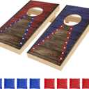 0.8x0.4 ft Cornhole Board Set, Corn Hole Games for Adults with 8 Bean Bags, Portable Cornhole Game, Corn Hole Boards Set for Party